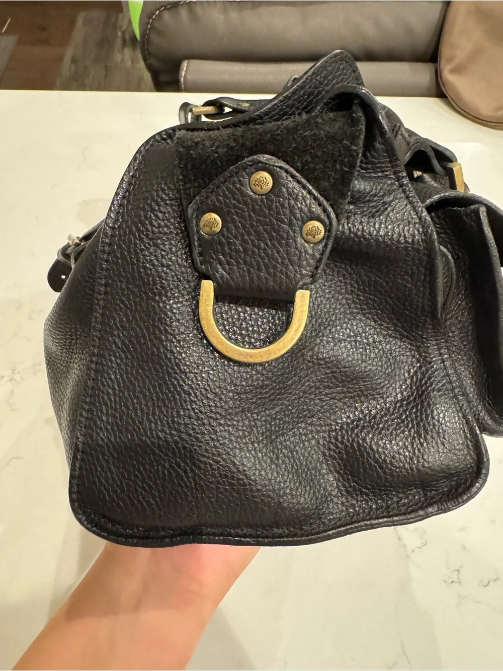 Mulberry Large Roxanne in Black Darwin Leather
